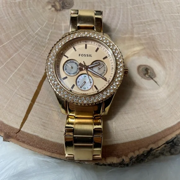 Fossil Stella Glitz Rose Gold Multi Function Watch - Picture 3 of 12